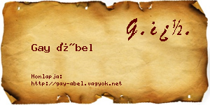 Gay Ábel névjegykártya
